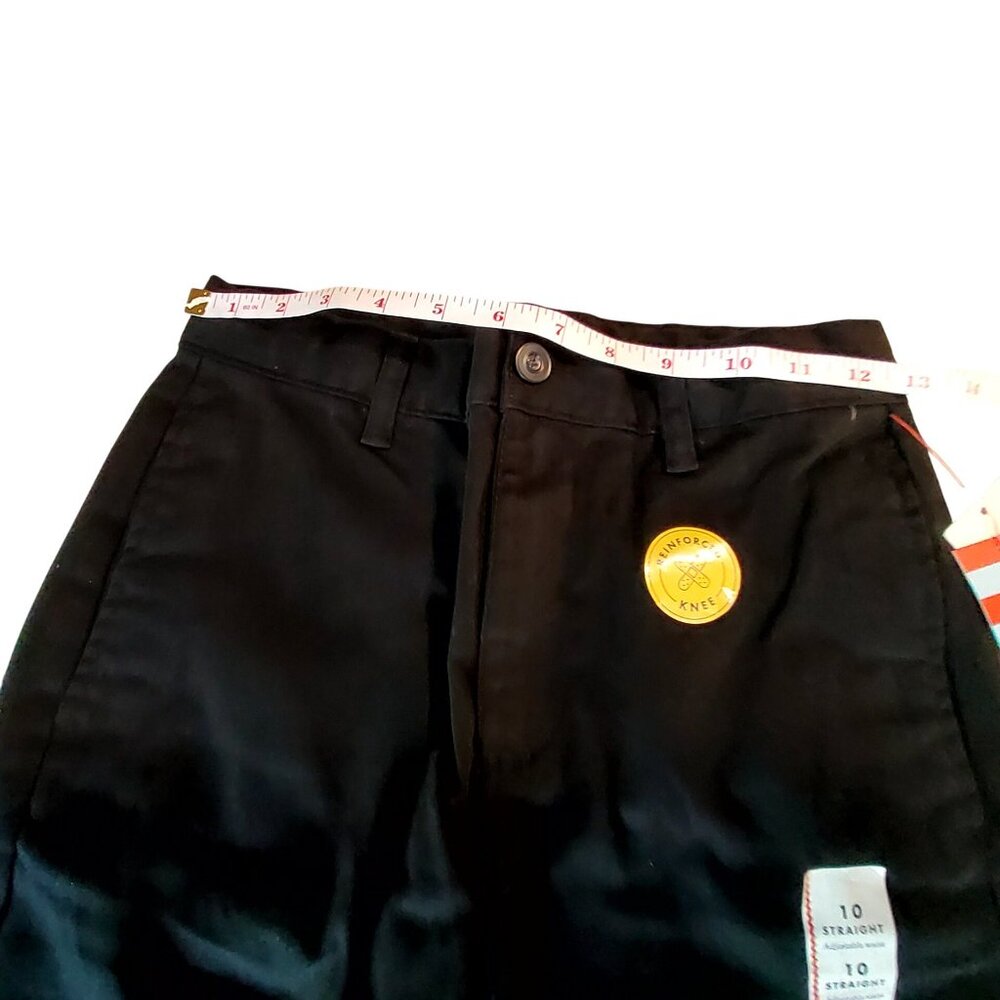 Cat & Jack Reinforced Knee Black School Uniform Stretch Pants 10 Straight Leg - Picture 3 of 12